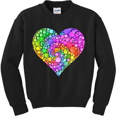 Dot Day Dotted Colorful Heart Of Dots Kids Sweatshirt