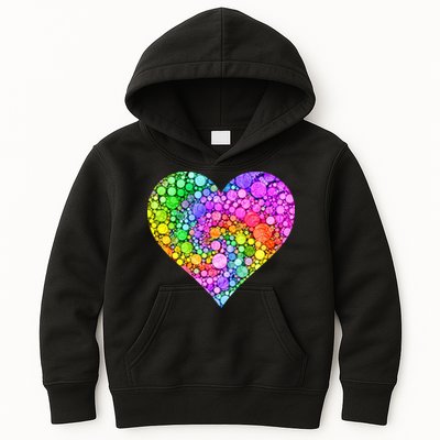 Dot Day Dotted Colorful Heart Of Dots Kids Hoodie