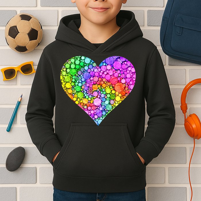 Dot Day Dotted Colorful Heart Of Dots Kids Hoodie