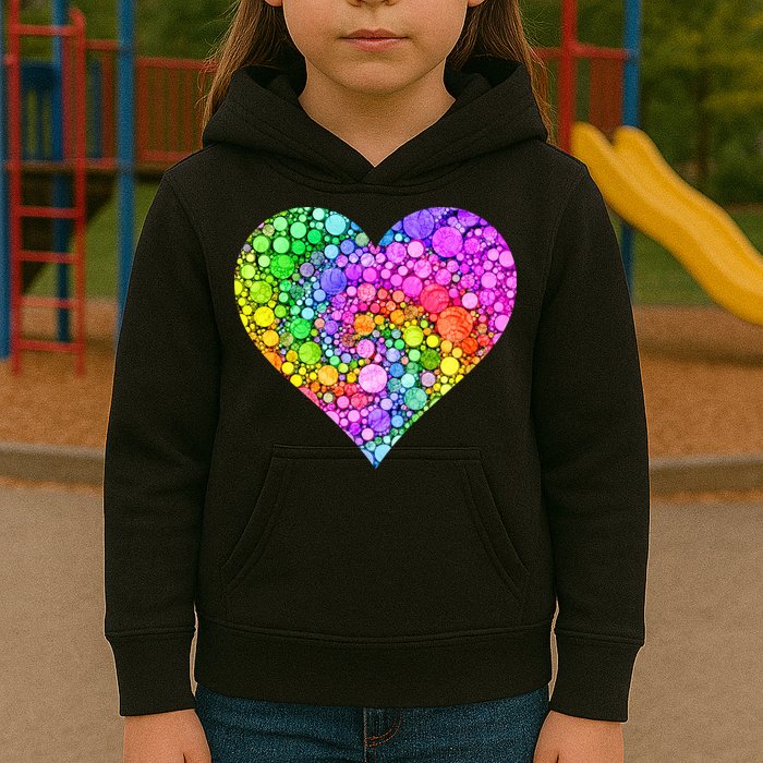 Dot Day Dotted Colorful Heart Of Dots Kids Hoodie