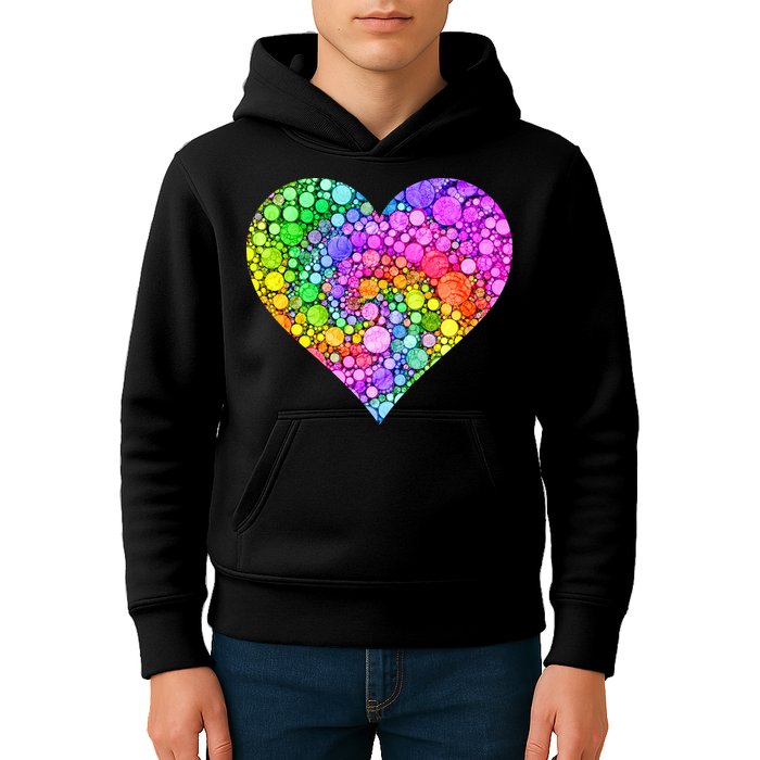 Dot Day Dotted Colorful Heart Of Dots Kids Hoodie
