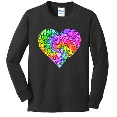 Dot Day Dotted Colorful Heart Of Dots Kids Long Sleeve Shirt