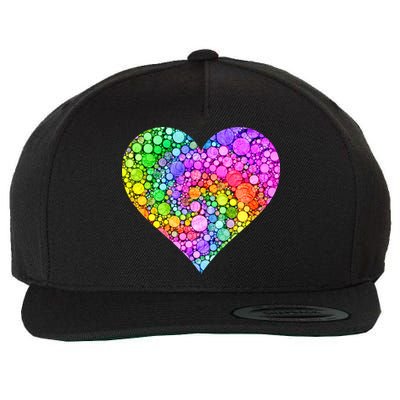 Dot Day Dotted Colorful Heart Of Dots Wool Snapback Cap