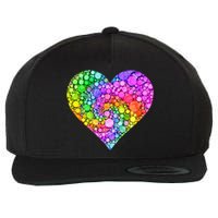 Dot Day Dotted Colorful Heart Of Dots Wool Snapback Cap