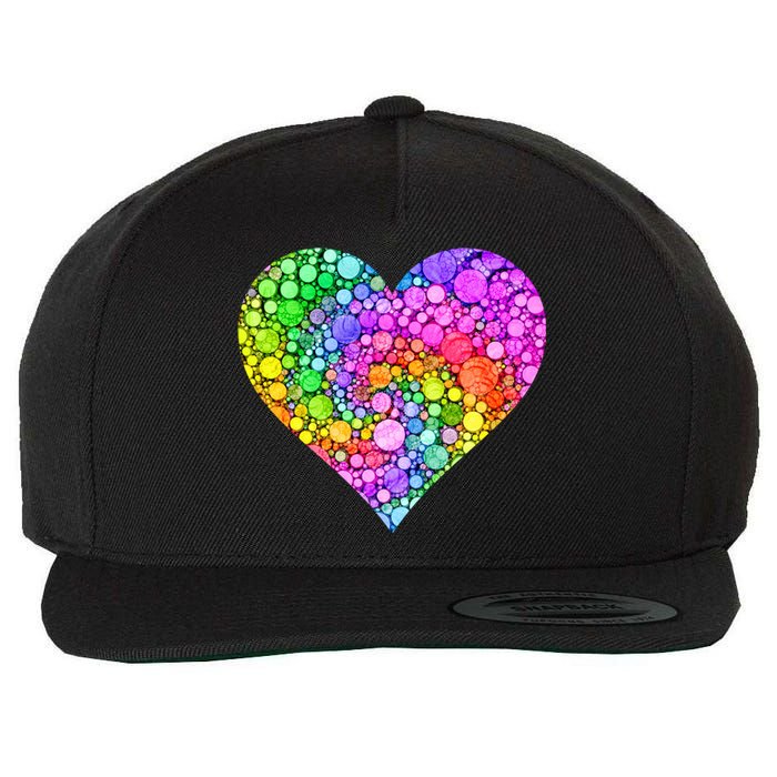 Dot Day Dotted Colorful Heart Of Dots Wool Snapback Cap