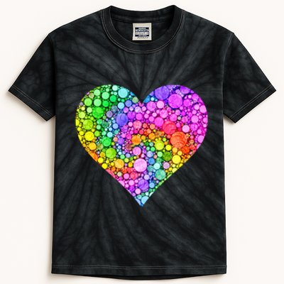 Dot Day Dotted Colorful Heart Of Dots Kids Tie-Dye T-Shirt