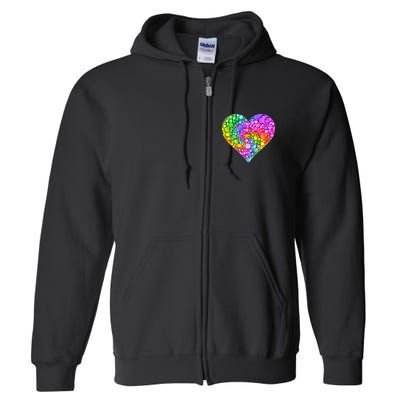 Dot Day Dotted Colorful Heart Of Dots Full Zip Hoodie