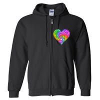 Dot Day Dotted Colorful Heart Of Dots Full Zip Hoodie