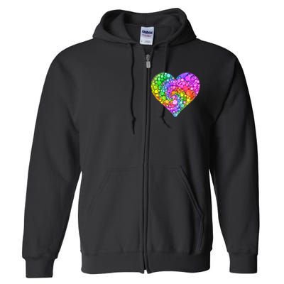 Dot Day Dotted Colorful Heart Of Dots Full Zip Hoodie