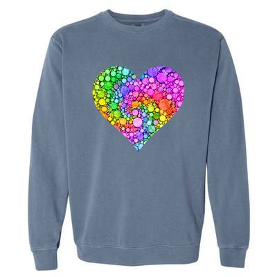 Dot Day Dotted Colorful Heart Of Dots Garment-Dyed Sweatshirt