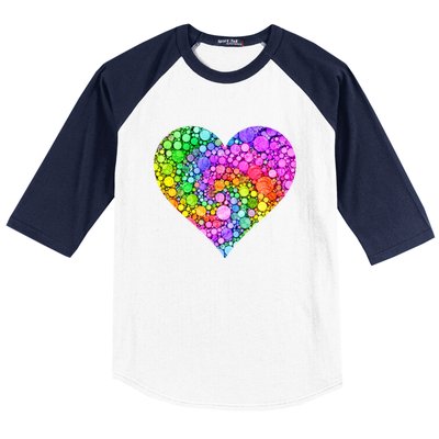 Dot Day Dotted Colorful Heart Of Dots Baseball Sleeve Shirt