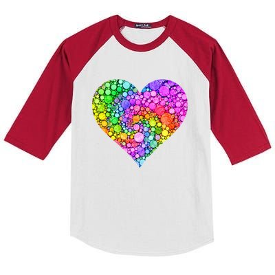 Dot Day Dotted Colorful Heart Of Dots Kids Colorblock Raglan Jersey