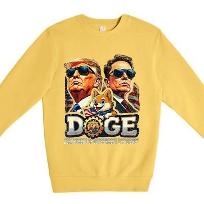 D.O.G.E Doge Department Of Government Efficiency Premium Crewneck Sweatshirt