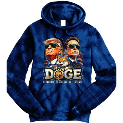 D.O.G.E Doge Department Of Government Efficiency Tie Dye Hoodie