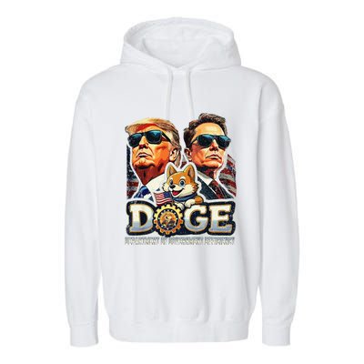 D.O.G.E Doge Department Of Government Efficiency Garment-Dyed Fleece Hoodie