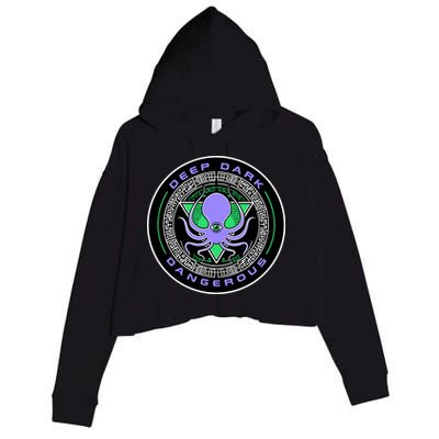 Deep Dark & Dangerous Stargate Acid Crop Fleece Hoodie