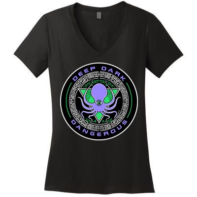 Deep Dark & Dangerous Stargate Acid Women's V-Neck T-Shirt