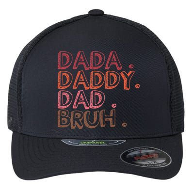 Dada Daddy Dad Bruh Funny Fatherhood Timeline Fathers Day Flexfit Unipanel Trucker Cap