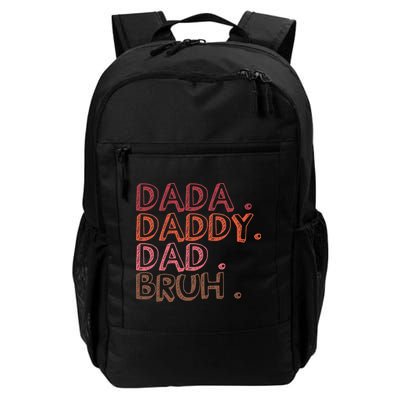 Dada Daddy Dad Bruh Funny Fatherhood Timeline Fathers Day Backpack