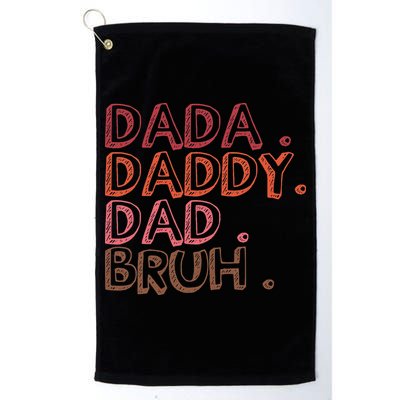 Dada Daddy Dad Bruh Funny Fatherhood Timeline Fathers Day Golf Towel