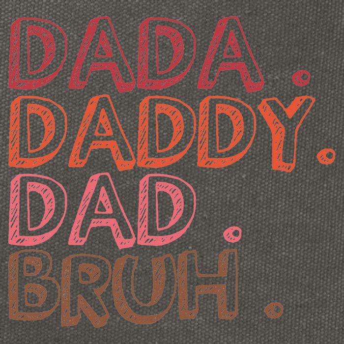 Dada Daddy Dad Bruh Funny Fatherhood Timeline Fathers Day Cotton Canvas Backpack
