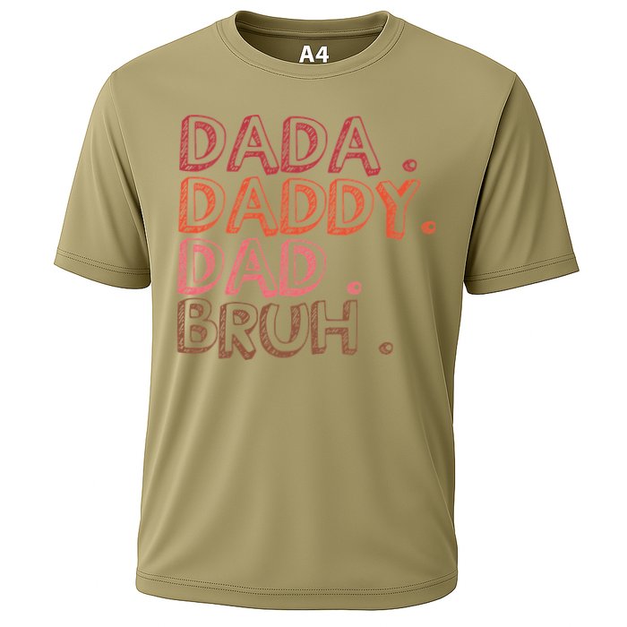 Dada Daddy Dad Bruh Funny Fatherhood Timeline Fathers Day Cooling Performance Crew T-Shirt