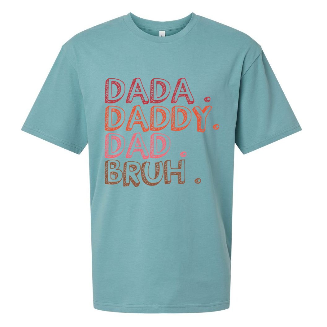 Dada Daddy Dad Bruh Funny Fatherhood Timeline Fathers Day Sueded Cloud Jersey T-Shirt