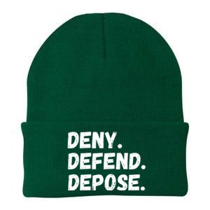 Deny Defend Depose Knit Cap Winter Beanie