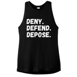 Deny Defend Depose Ladies PosiCharge Tri-Blend Wicking Tank