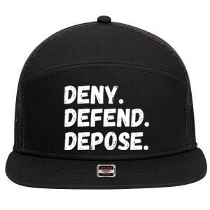 Deny Defend Depose 7 Panel Mesh Trucker Snapback Hat