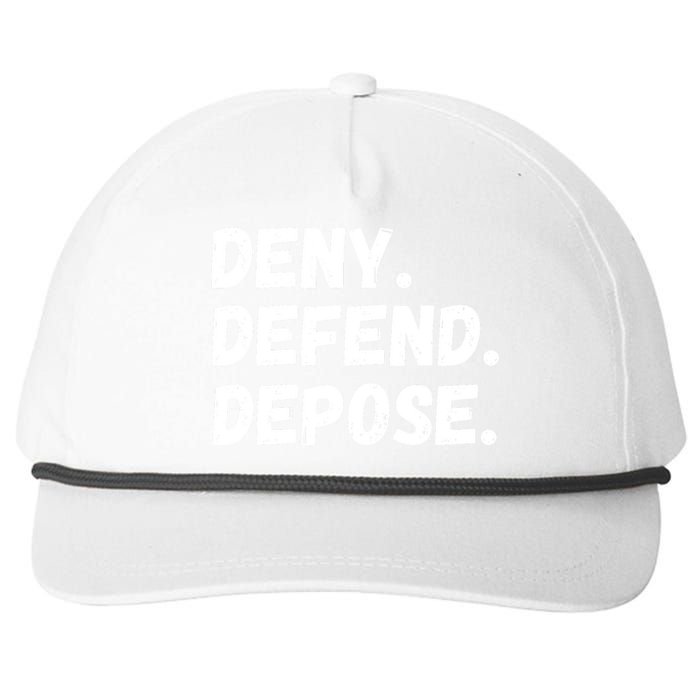 Deny Defend Depose Snapback Five-Panel Rope Hat