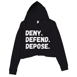 Deny Defend Depose Crop Fleece Hoodie