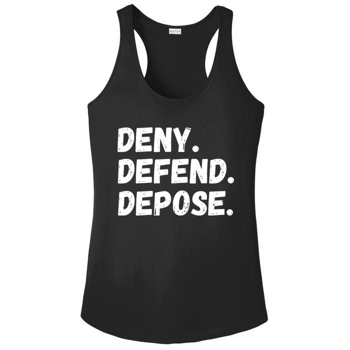 Deny Defend Depose Ladies PosiCharge Competitor Racerback Tank