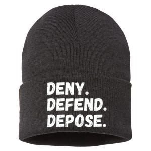 Deny Defend Depose Sustainable Knit Beanie