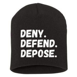 Deny Defend Depose Short Acrylic Beanie