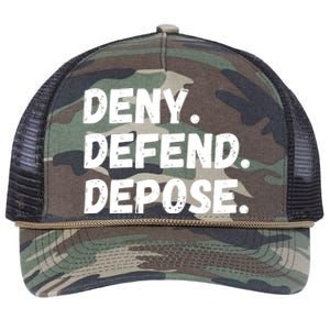 Deny Defend Depose Retro Rope Trucker Hat Cap