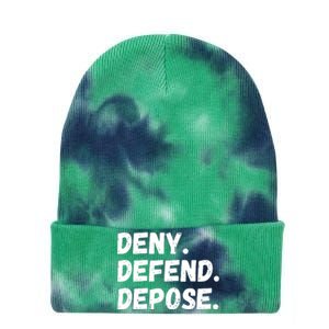 Deny Defend Depose Tie Dye 12in Knit Beanie