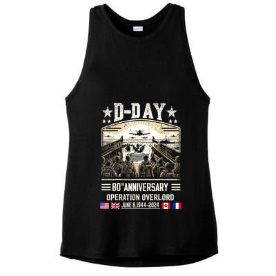 Dday Dwight D. Eisenhower Quote Dday 80th Anniversary Gift Ladies PosiCharge Tri-Blend Wicking Tank