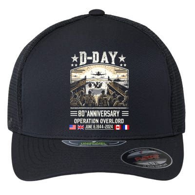 Dday Dwight D. Eisenhower Quote Dday 80th Anniversary Gift Flexfit Unipanel Trucker Cap