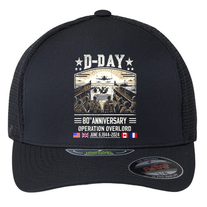 Dday Dwight D. Eisenhower Quote Dday 80th Anniversary Gift Flexfit Unipanel Trucker Cap