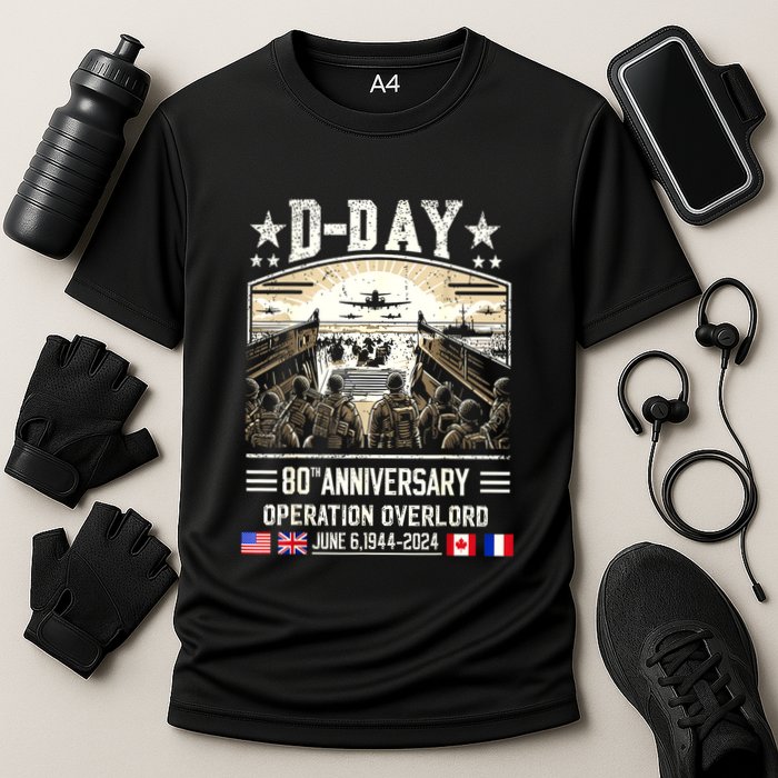 Dday Dwight D. Eisenhower Quote Dday 80th Anniversary Gift Cooling Performance Crew T-Shirt