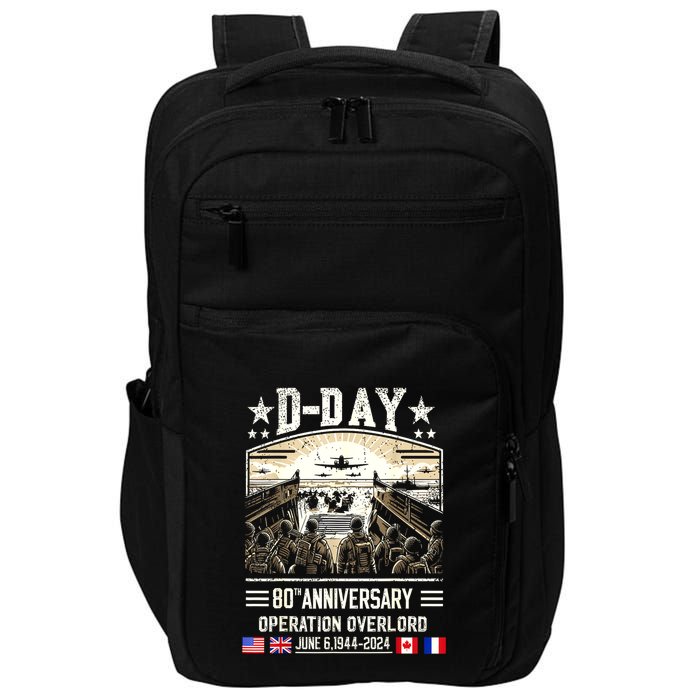 Dday Dwight D. Eisenhower Quote Dday 80th Anniversary Gift Impact Tech Backpack