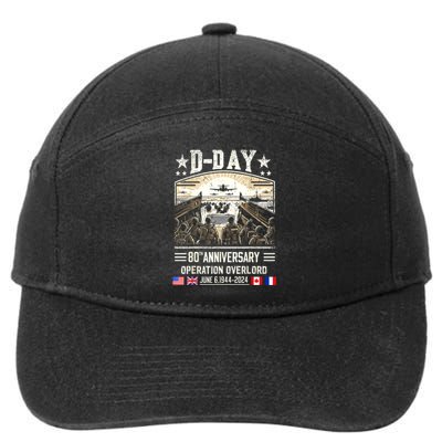 Dday Dwight D. Eisenhower Quote Dday 80th Anniversary Gift 7-Panel Snapback Hat