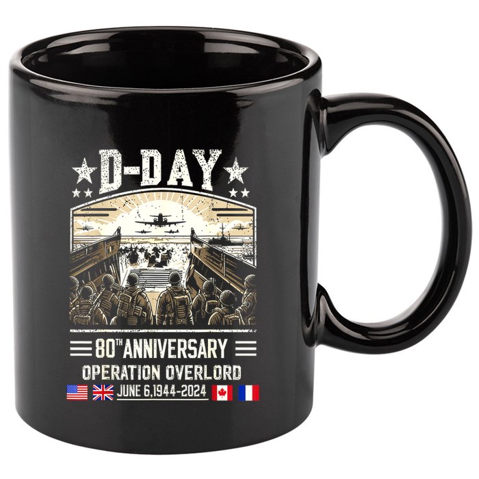 Dday Dwight D. Eisenhower Quote Dday 80th Anniversary Gift 11oz C Handle Ceramic Mug