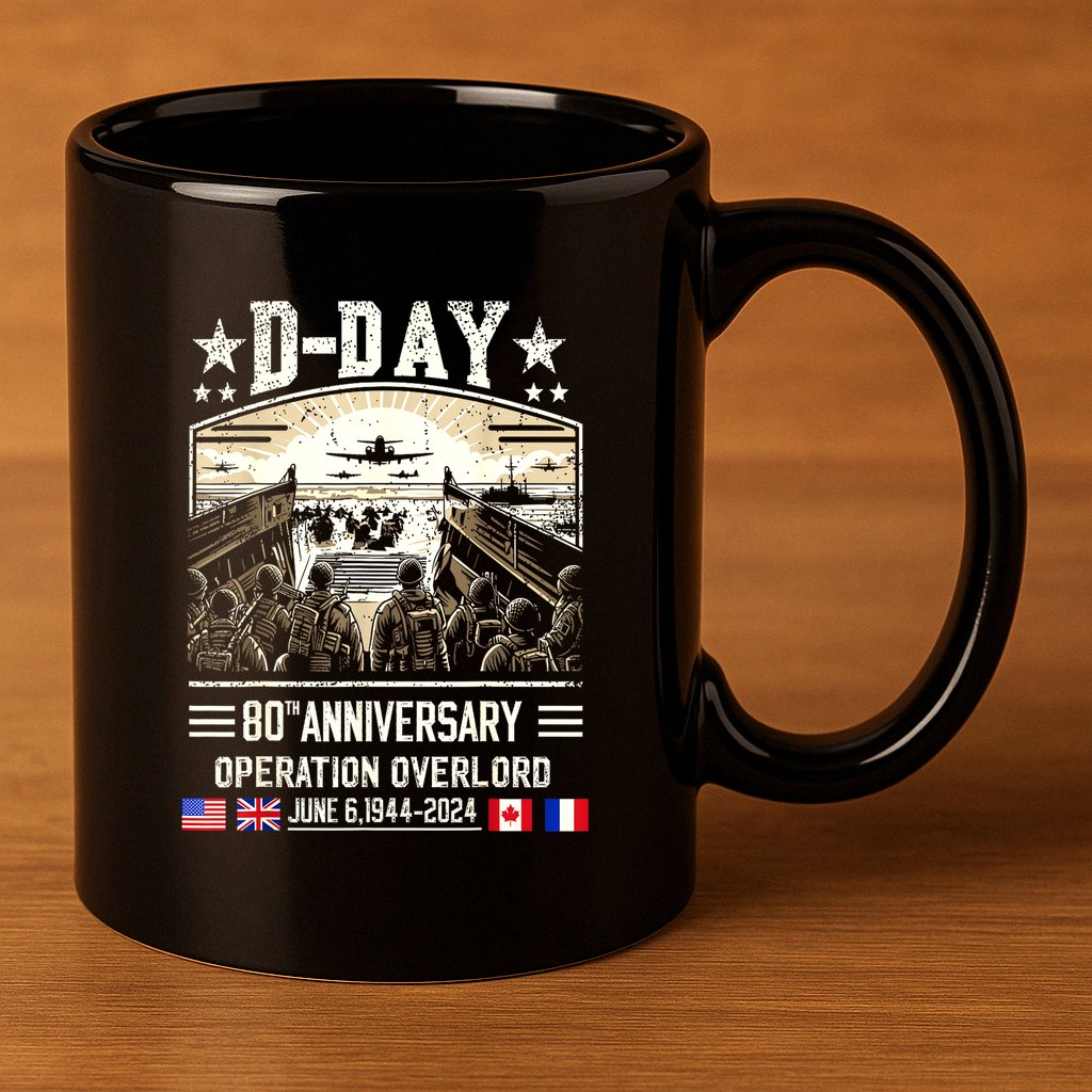 Dday Dwight D. Eisenhower Quote Dday 80th Anniversary Gift 11oz C Handle Ceramic Mug