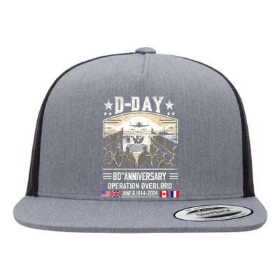 Dday Dwight D. Eisenhower Quote Dday 80th Anniversary Gift Flat Bill Trucker Hat