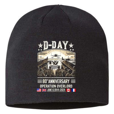 Dday Dwight D. Eisenhower Quote Dday 80th Anniversary Gift Sustainable Beanie