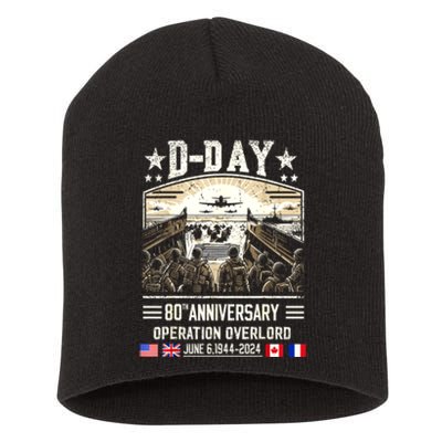 Dday Dwight D. Eisenhower Quote Dday 80th Anniversary Gift Short Acrylic Beanie