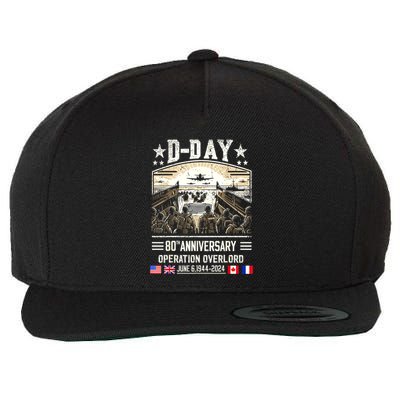 Dday Dwight D. Eisenhower Quote Dday 80th Anniversary Gift Wool Snapback Cap