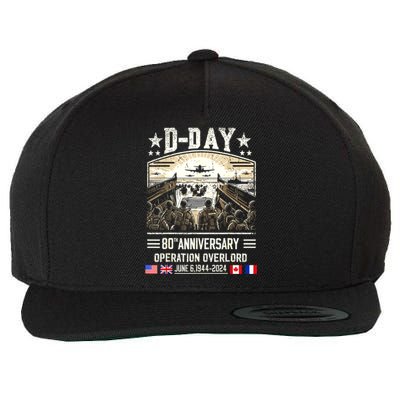 Dday Dwight D. Eisenhower Quote Dday 80th Anniversary Gift Wool Snapback Cap